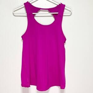 AEO American Eagle Outfitters Pink Racer Split Back Exercise Top